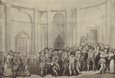 証券取引所として使用された場合、英国銀行、ロバートテイラー卿のロタンダ 作： Thomas Rowlandson